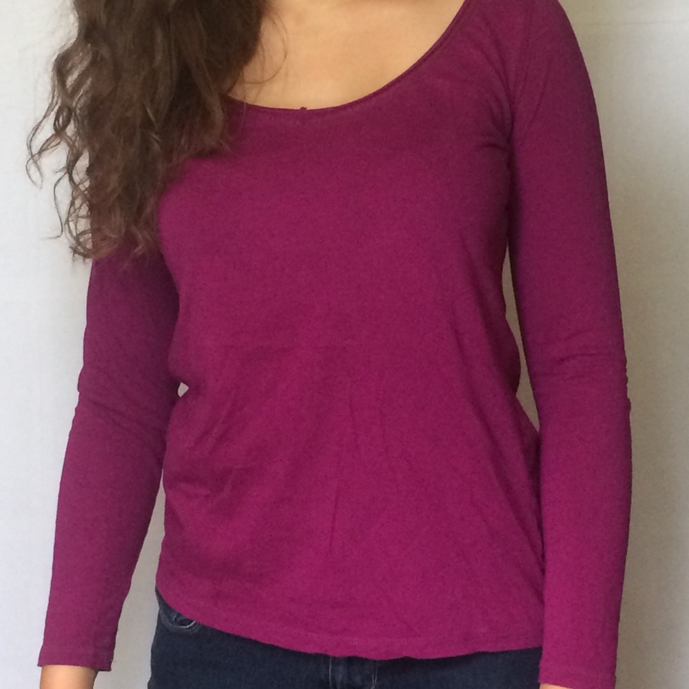 Long sleeve magenta shirt